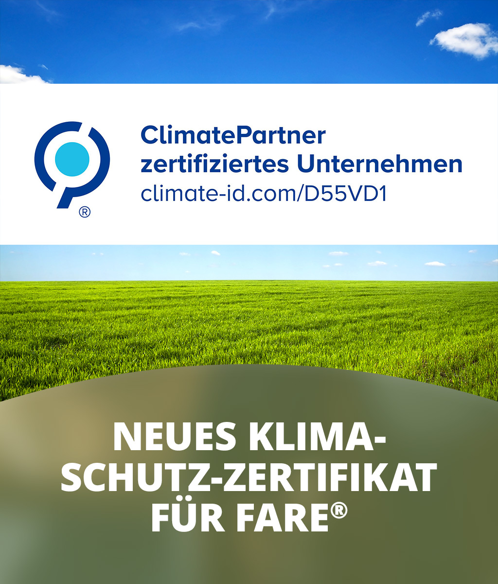 ClimatePartner Zertifizierung für FARE