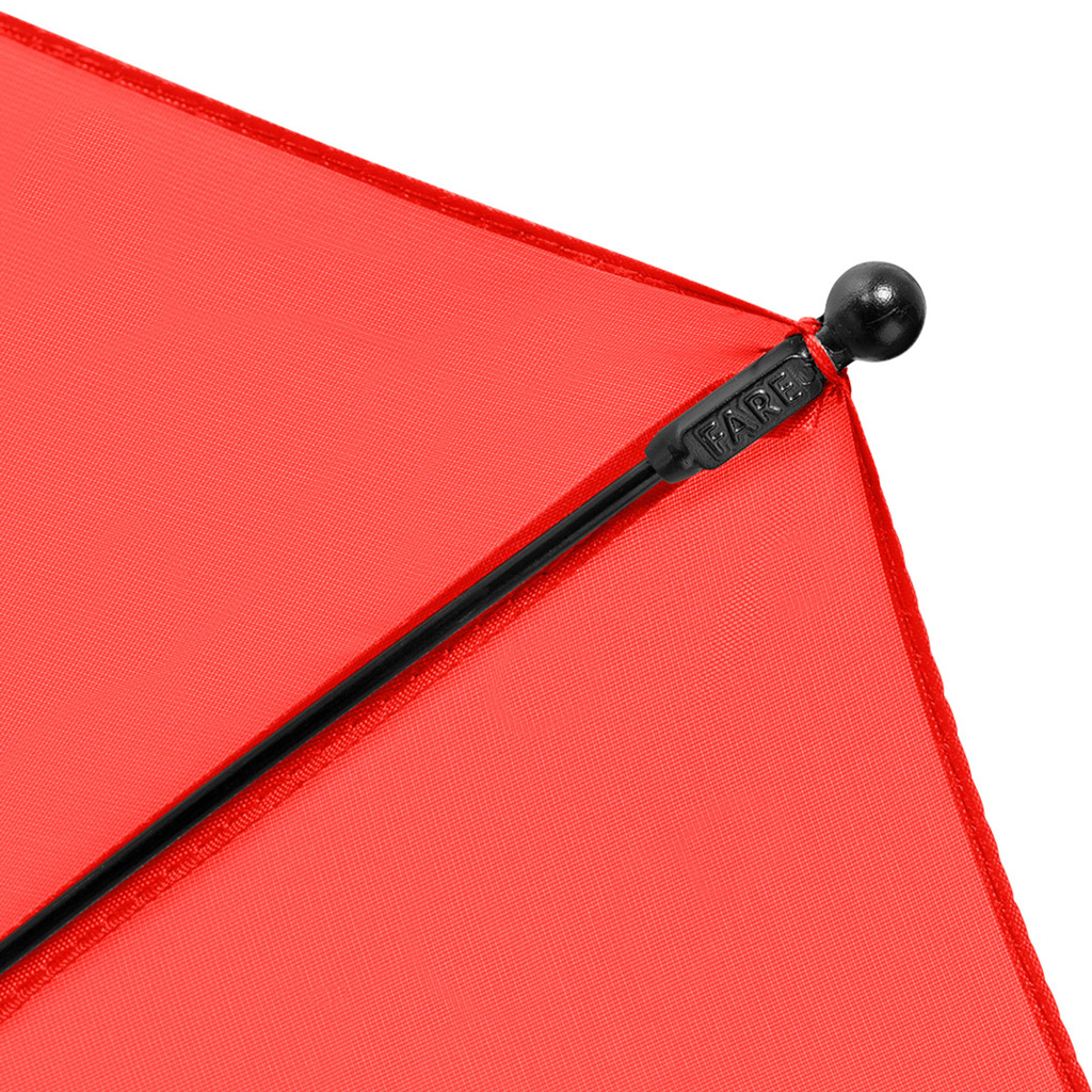 Pocket umbrella FARE® 4Kids red closed in sleeve