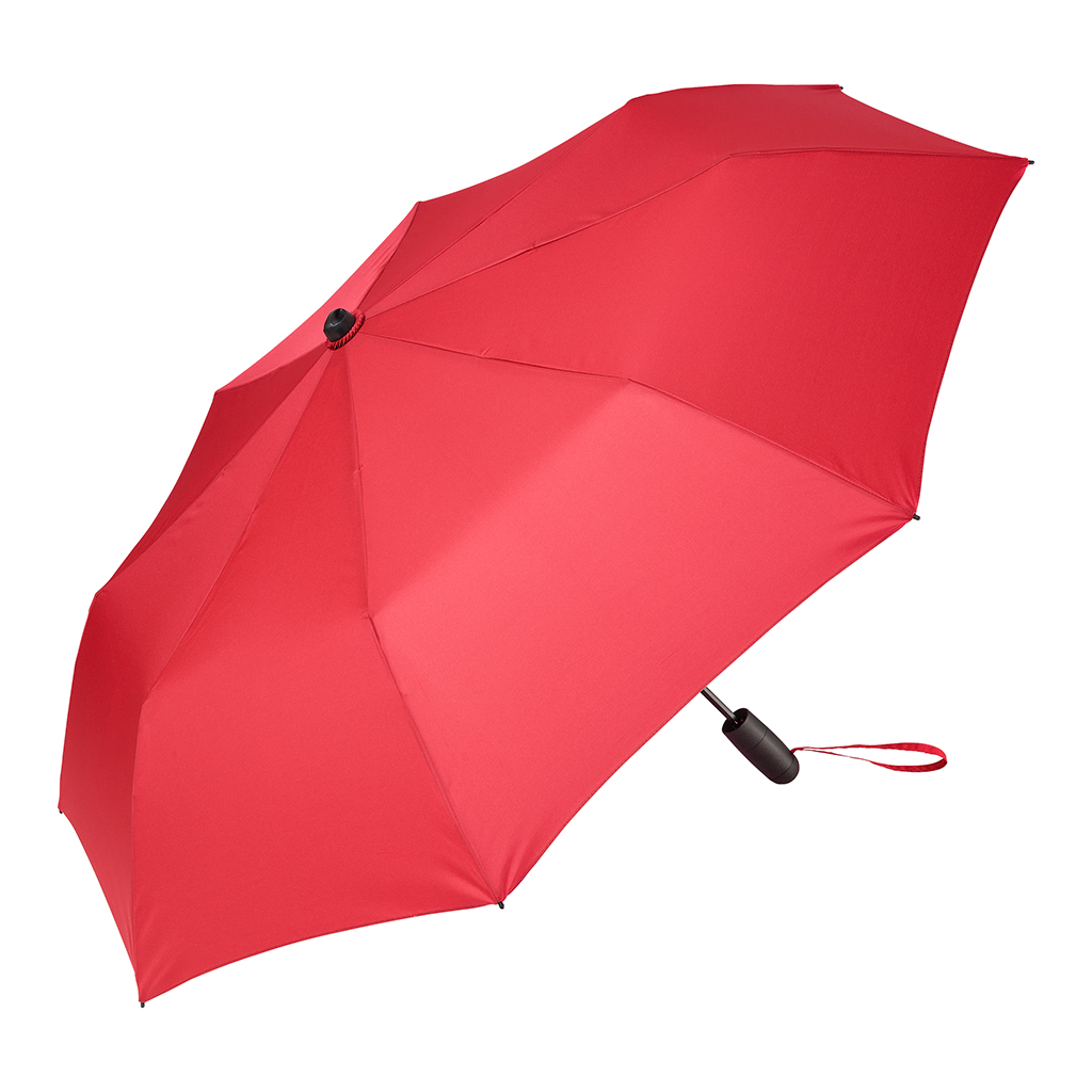 red FARE Skylight umbrella with LED top