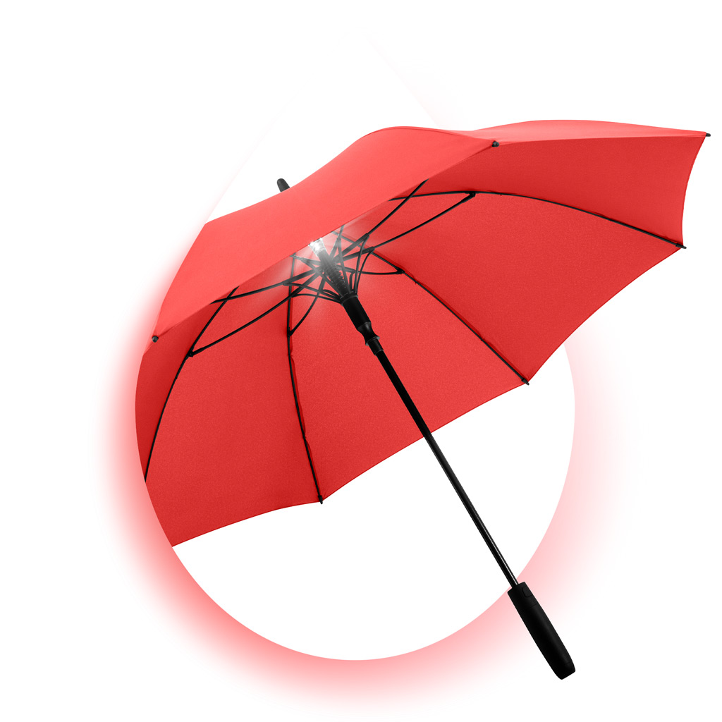 FARE Skylight umbrella with LED light open inside