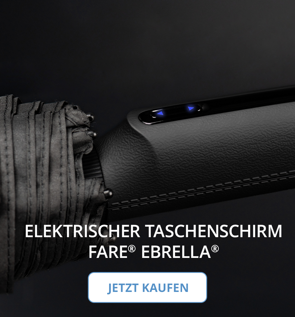 Elektrischer Taschenschirm FARE® eBrella® schwarz