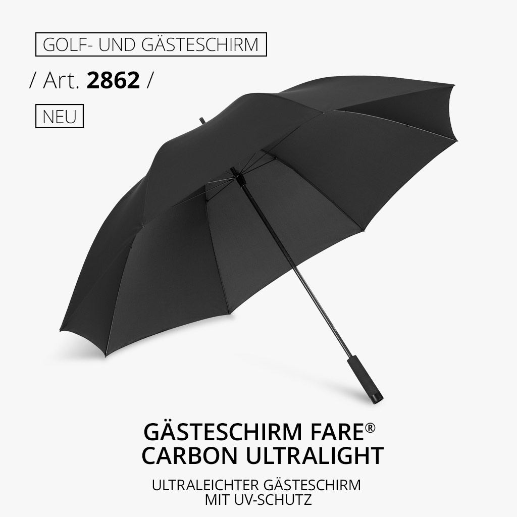 Highlight-Produkt: Gästeschirm FARE® Carbon UltraLight in schwarz