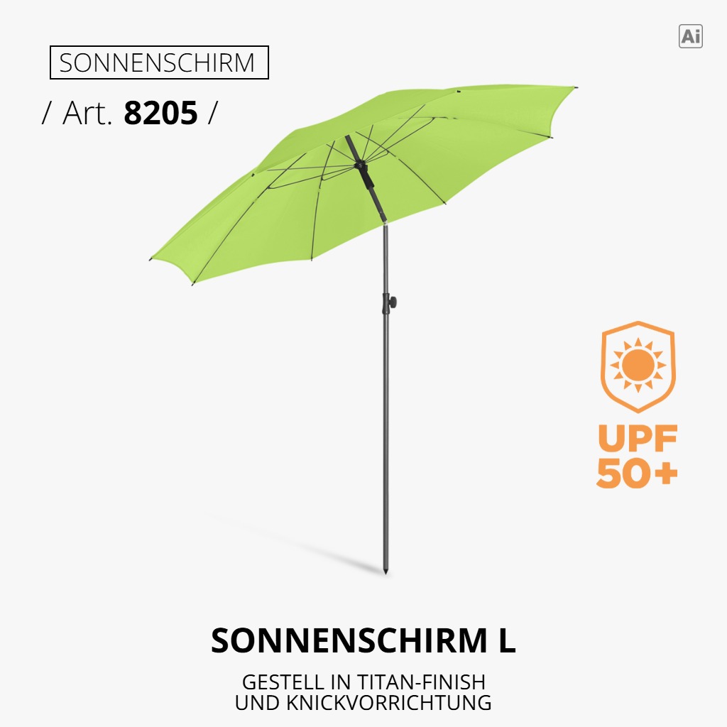 Highlight-Produkt: Sonnenschirm L in grasgün