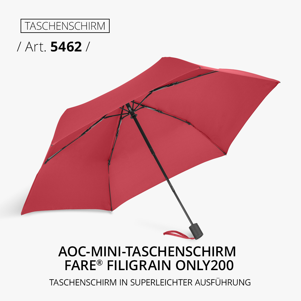 Highlight-Produkt: AOC-Mini-Taschenschirm FARE® FiligRain Only200 in rot