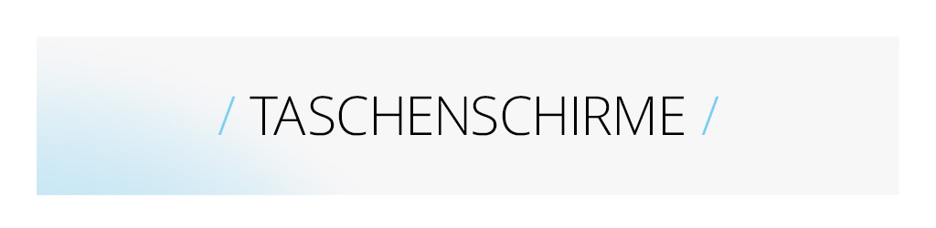 Blauer geöffneter FARE-Taschenschirm