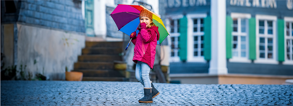 Regenschirm für kleine Kinder geeignet