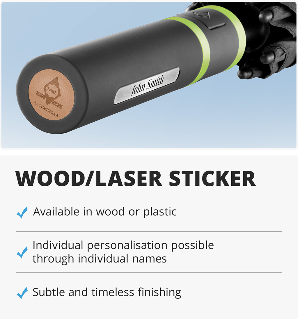 Wood stickers and laser stickers as promotional labelling